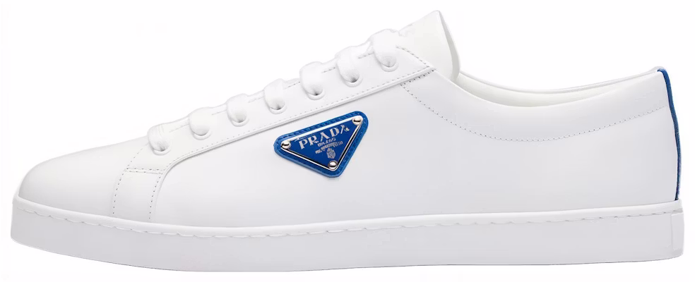 Zapatillas Prada de Cuero Cepillado 'Blanco Azul Cobalto' 2EE376_3F0E_F098Z Buy Zapatillas Prada de Cuero Cepillado 'Blanco Azul Cobalto' 2EE376_3F0E_F098Z