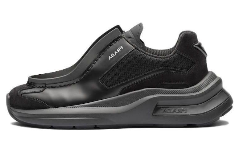 Buy Prada Sneakers Kulit Hitam Fabrik Basikal Suede. 2EG424_3C37_F0002