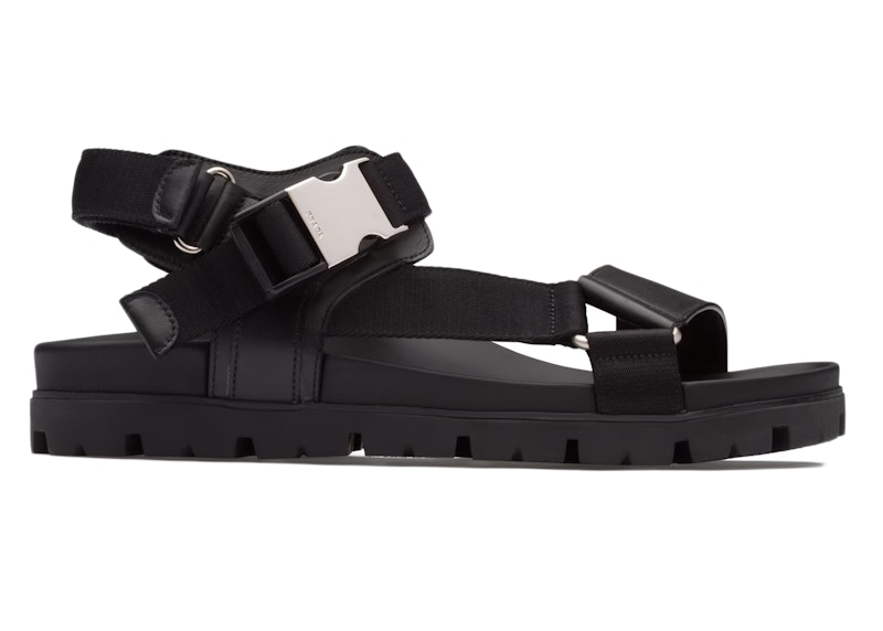 Prada Buckle Tape Sandal 'Black'