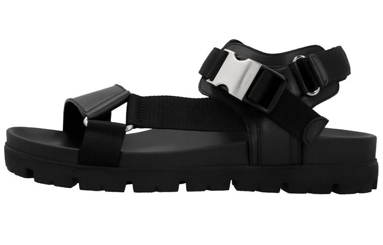 Buy Sandalias Prada con Hebilla y Cinta 'Negro' 2X3055_3L6E_F0002