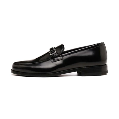 Prada Business Casual Leather Shoes 'Black'