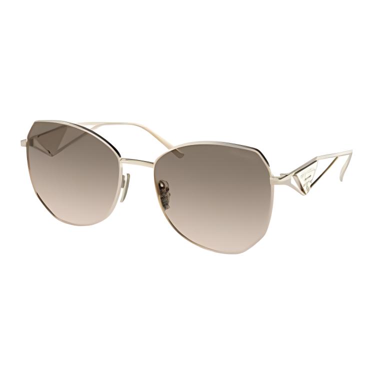 PRADA Butterfly Gold Sunglasses Unisex with Logo Temples 0PR57YSZVN3D057