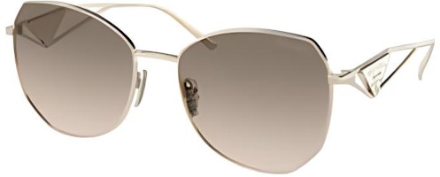 PRADA Butterfly Gold Sunglasses Unisex with Logo Temples 0PR57YSZVN3D057 PRADA Butterfly Gold Sunglasses Unisex with Logo Temples 0PR57YSZVN3D057