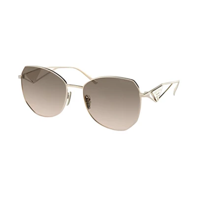 PRADA Butterfly Gold Sunglasses Unisex with Logo Temples 0PR57YSZVN3D057