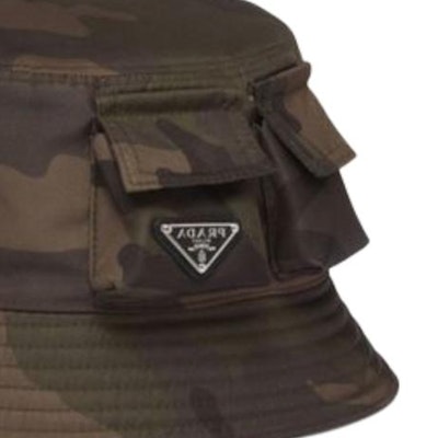 PRADA Camouflage Leather Bucket Hat Green for Men. 105373237 Shop PRADA Camouflage Leather Bucket Hat Green for Men. 105373237
