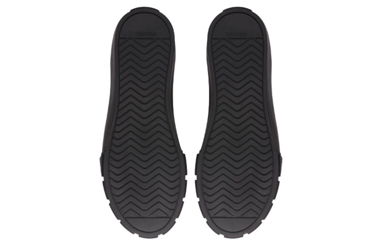 Purchase 普拉达Cassetta Wheel低帮黑色皮革鞋 2EG302-A21-F0002