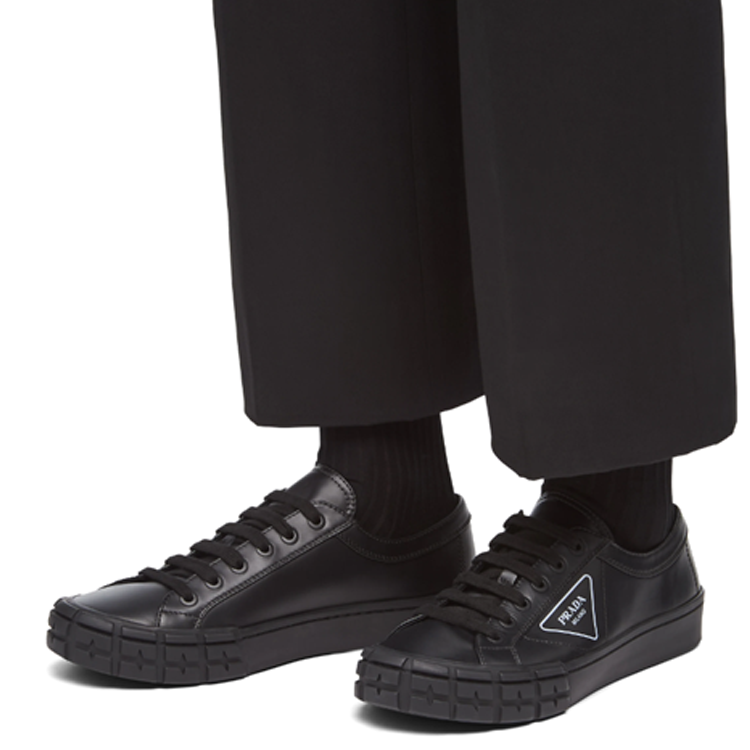 Details for 普拉达Cassetta Wheel低帮黑色皮革鞋 2EG302-A21-F0002