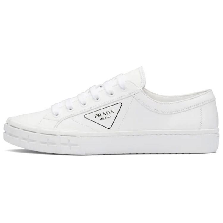 Prada Cassetta Wheel Leather Low 'White' 2EG302-A21-F0009