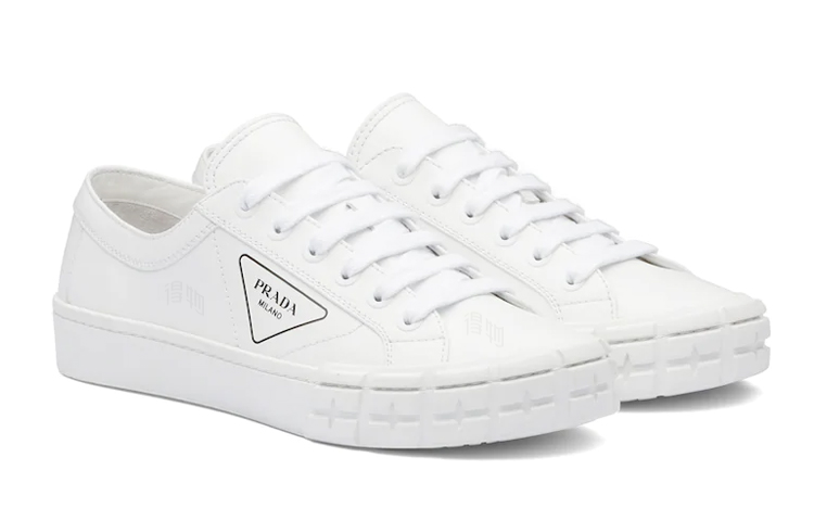 Order Prada Cassetta Wheel Leren Schoenen Laag ''Wit'' 2EG302-A21-F0009