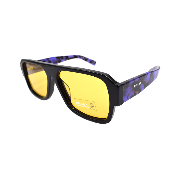 PRADA Catwalk SPR22Y  Irregular Sunglasses Black/Black Purple Holiday Edition. SPR22Y-F 1AB-0B7