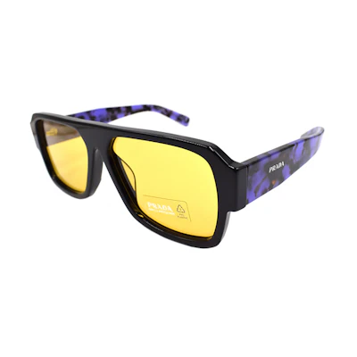 PRADA Catwalk SPR22Y Irregular Sunglasses Black/Black Purple Holiday Edition. SPR22Y-F 1AB-0B7