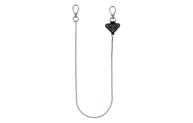 PRADA Chain Design Keychain Black for Men. 2PM033035F0276