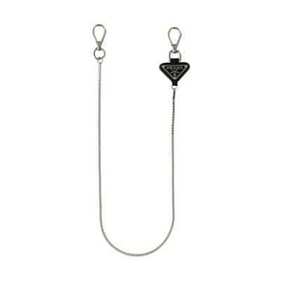 PRADA Chain Design Keychain Black for Men. 2PM033035F0276