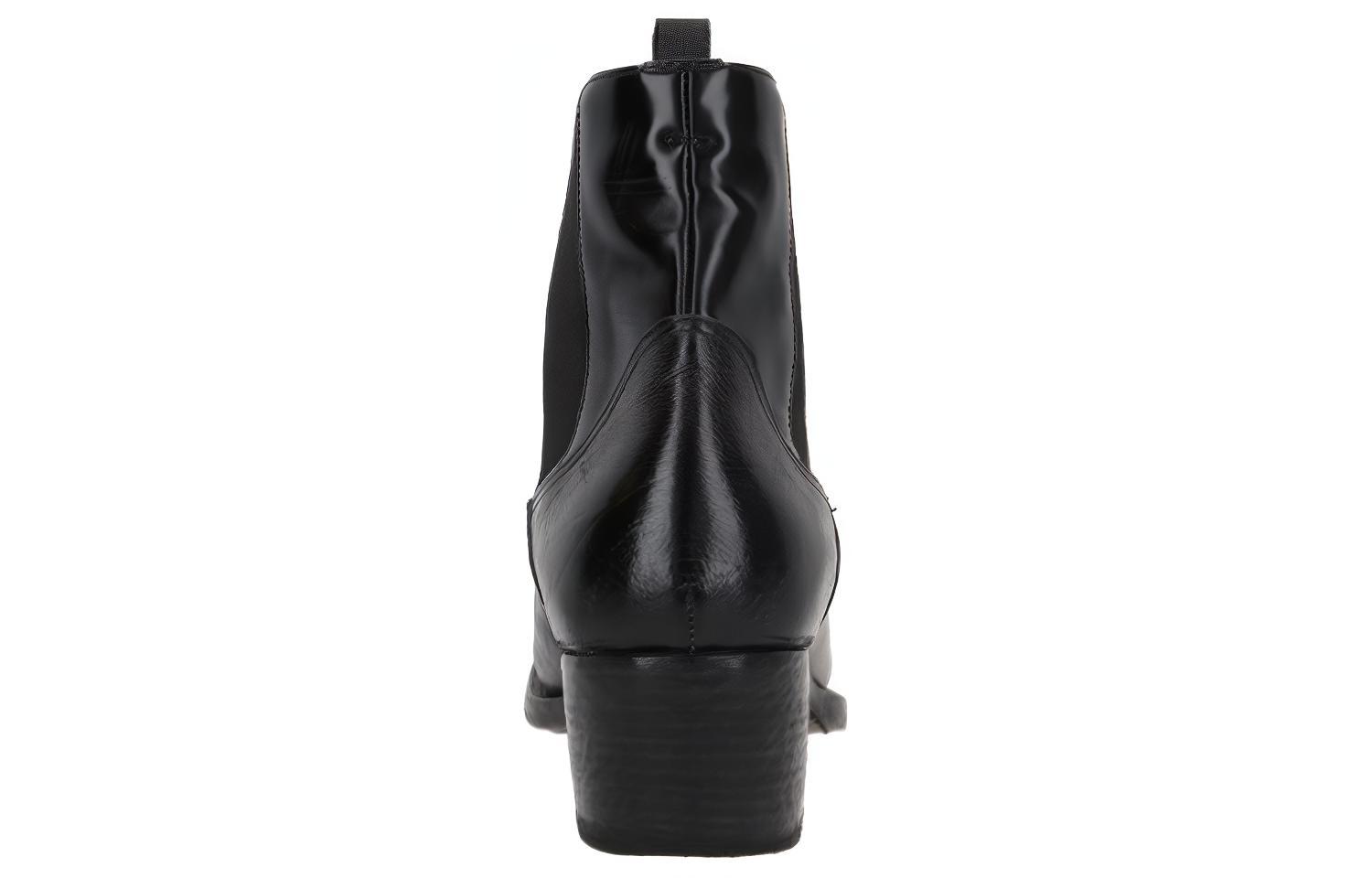 Shop PRADA 巫師靴 小牛皮 時尚 短筒 切爾西靴 男款 黑色