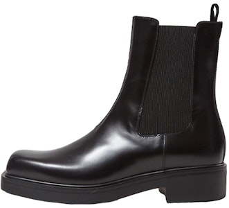 普拉达切尔西靴“黑色丝绒皮革方头” 2UG006_B4L_F0002 Buy 普拉达切尔西靴“黑色丝绒皮革方头” 2UG006_B4L_F0002