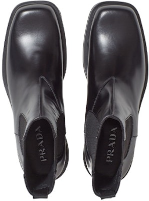 Prada Chelsea Boots 'Black Velvet Leather Square Toe' 2UG006_B4L_F0002 Shop Prada Chelsea Boots 'Black Velvet Leather Square Toe' 2UG006_B4L_F0002