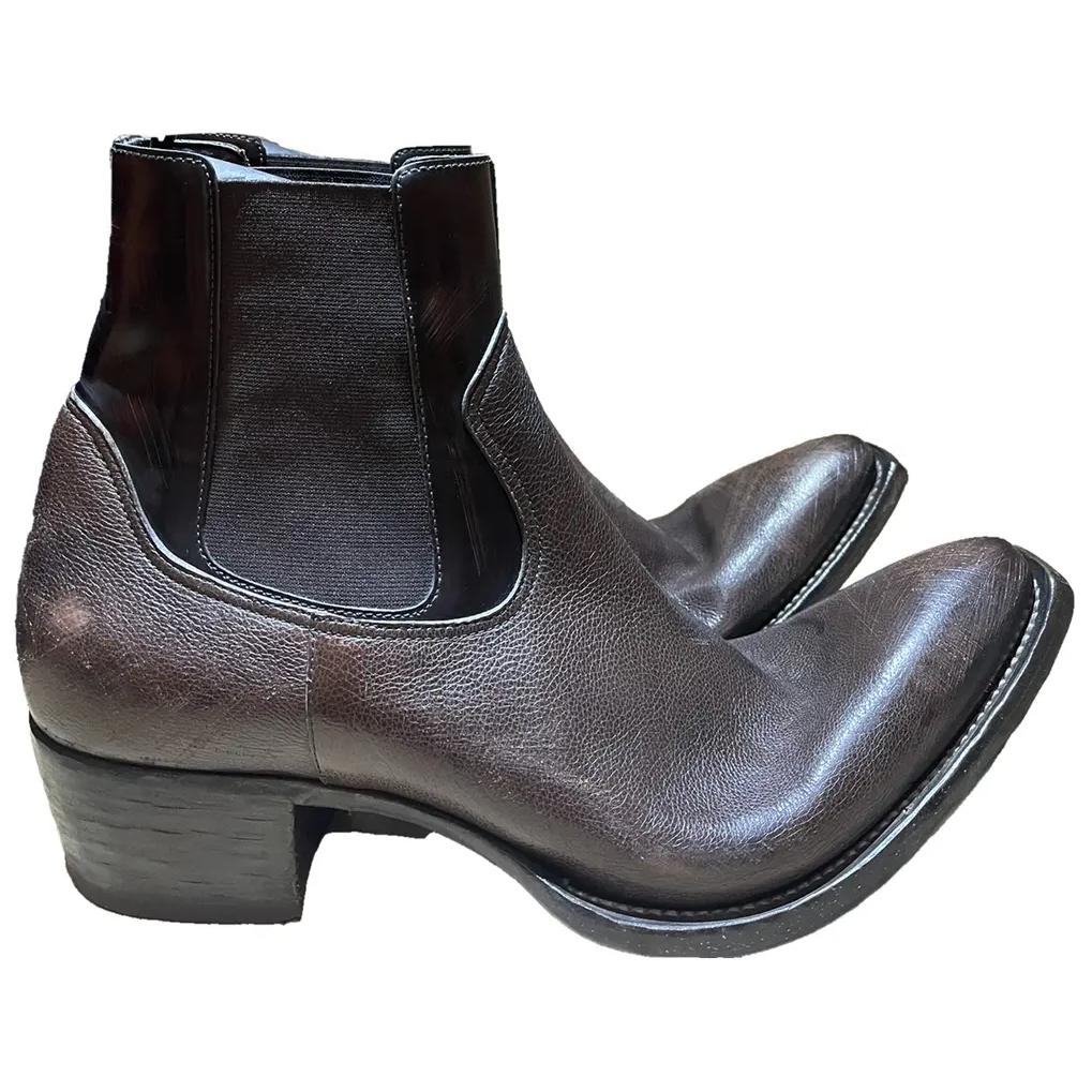 Lookbook Prada 切尔西靴 '棕色小牛皮' 2TG210_FC00_03LMM_F_0038