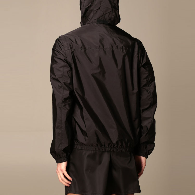 Sizing PRADA Classic Triangle Logo Zip Nylon Jacket Black SGB661-1WQ9-F0002