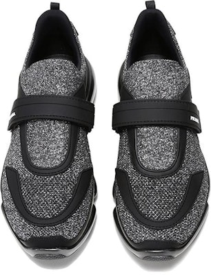 PRADA 普拉達 Cloudbust 織物時尚休閒鞋 黑銀 Shop PRADA 普拉達 Cloudbust 織物時尚休閒鞋 黑銀