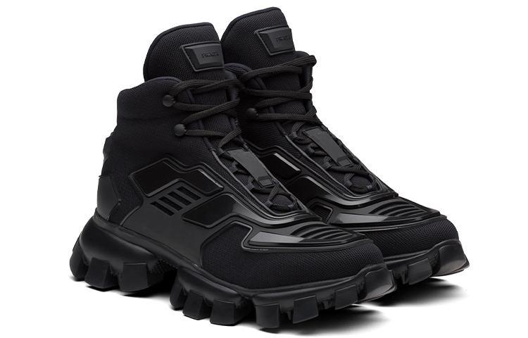 Lookbook Prada Cloudbust Thunder Sneaker Tinggi 'Hitam' 2TG180_3KZU_F0002