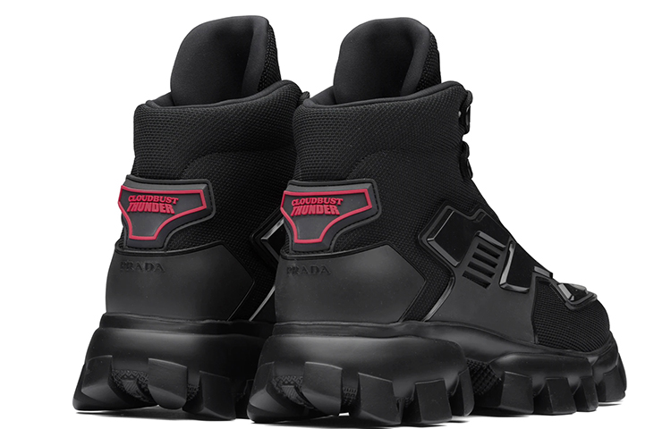 Shop Prada Cloudbust Thunder Sneaker Tinggi 'Hitam' 2TG180_3KZU_F0002