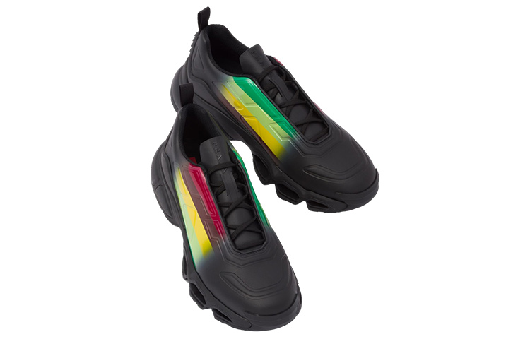 Lookbook 프라다 콜리전 크로스 스니커즈 '블랙 애플 그린' 4E3595_3LMP_F0225