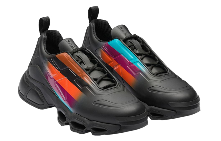 Prada Collision Cross Sneaker Black Astral Blue 圖 2