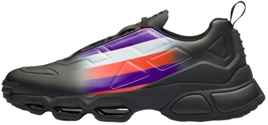 PRADA混搭系帶低筒運動休閒鞋 男款 黑紫色 Buy PRADA混搭系帶低筒運動休閒鞋 男款 黑紫色