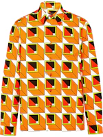 Order PRADA 拼色幾何印花長袖扣襯衫 UCN314-1XVF-F0049-S-202