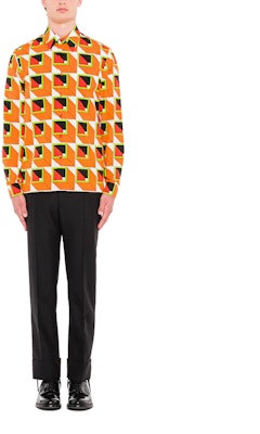 PRADA 拼色幾何印花長袖扣襯衫 UCN314-1XVF-F0049-S-202 Lookbook PRADA 拼色幾何印花長袖扣襯衫 UCN314-1XVF-F0049-S-202