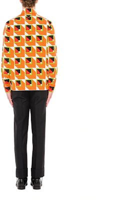 PRADA 拼色幾何印花長袖扣襯衫 UCN314-1XVF-F0049-S-202 Shop PRADA 拼色幾何印花長袖扣襯衫 UCN314-1XVF-F0049-S-202