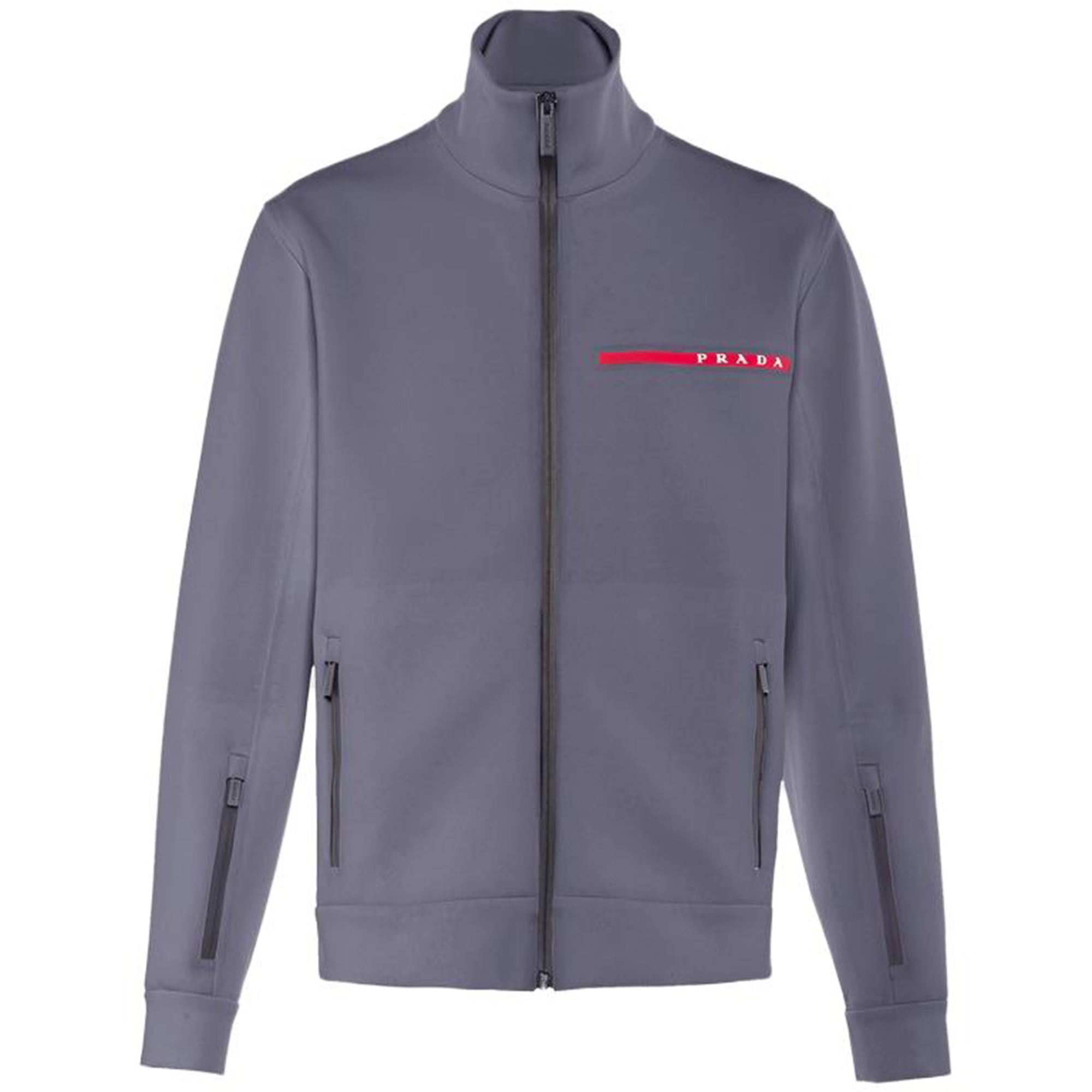 Prada Colorblock Logo Zip Loose-Fit Jacket Casual Long Sleeve SJC577-1YUN-F0BJ9-S-202