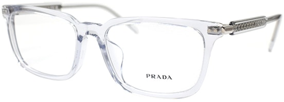 PRADA Conceptual Series Stylish Optical Rectangle Glasses Men Transparent Gray VPR13Y-F-17P-1O1 PRADA Conceptual Series Stylish Optical Rectangle Glasses Men Transparent Gray VPR13Y-F-17P-1O1