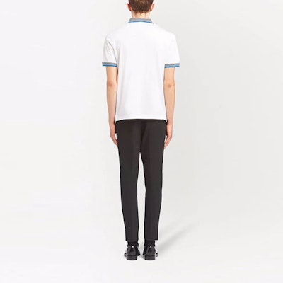 普拉达对比标志白色POLO衫 - 开学季特别版 UJN766S2121ZP5-F0009 Shop 普拉达对比标志白色POLO衫 - 开学季特别版 UJN766S2121ZP5-F0009