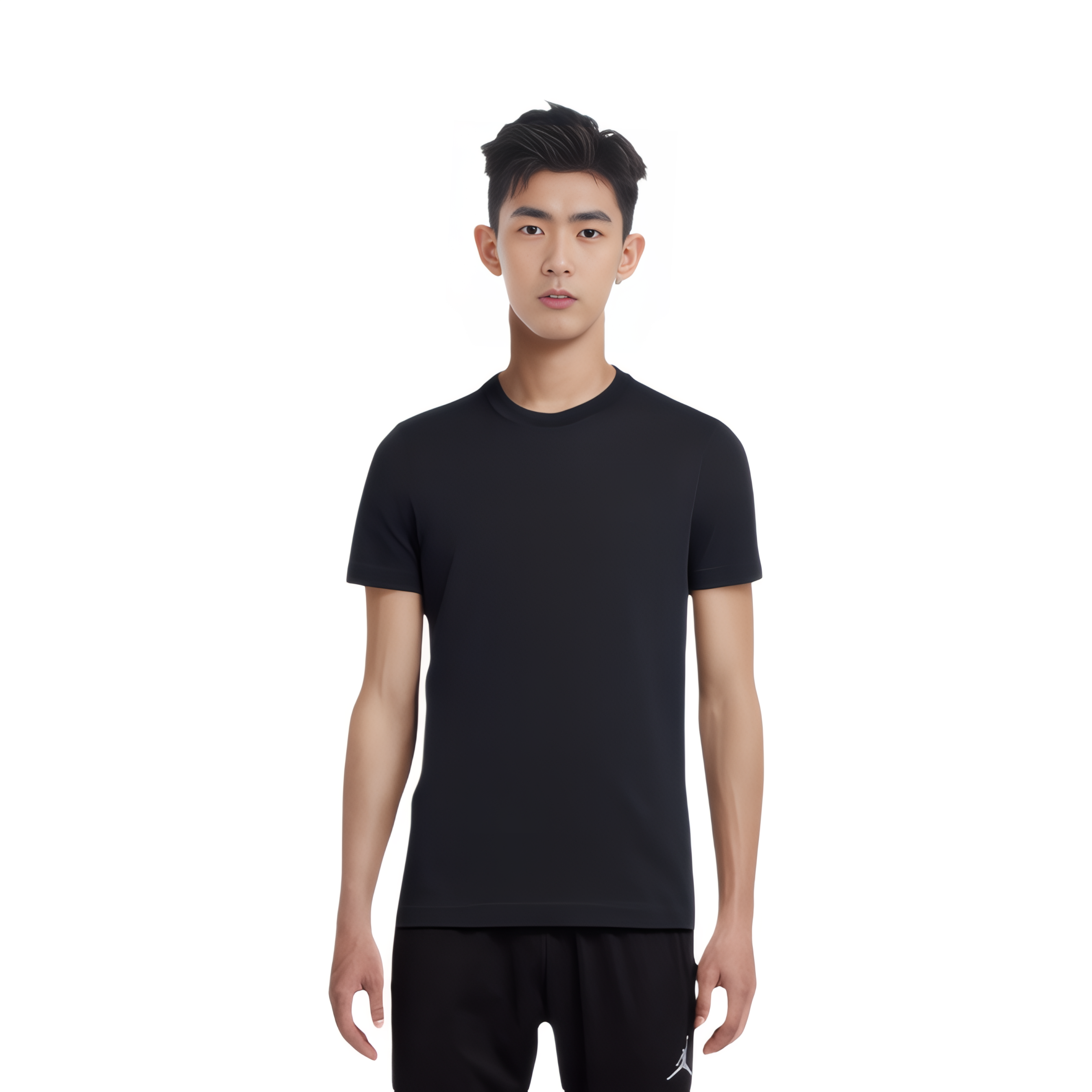 Shop 프라다 코튼 크루넥 반팔 티셔츠 UJM564-1UOR-F0002-S-092