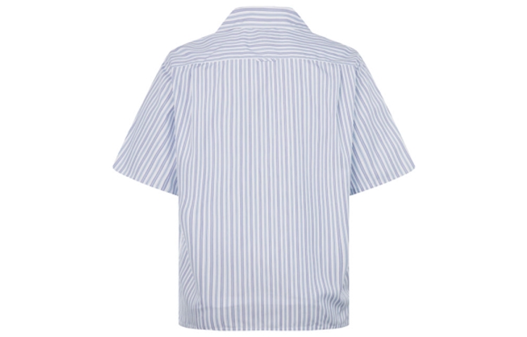Lookbook PRADA 藍色條紋短袖棉質襯衫 UCS339-1YGYF0012