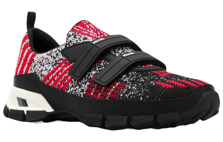 Lookbook プラダ クロスセクションニット 黒x緋色
(Purada Kurosusekushon Nitto Kuro x Hiiro) 4O3219-2OB5-F022C