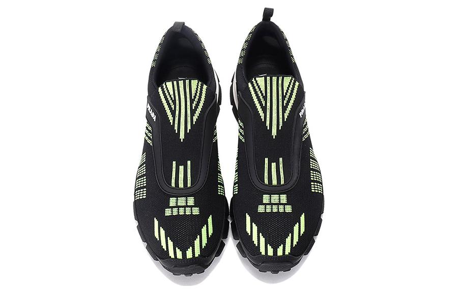 Shop Prada Crossection Knit Low 'Hitam Hijau Neon' 4O3223-1OUG-F0O5K