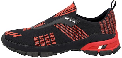 PRADA 布料 時尚系帶 低筒 休閒運動鞋 男款 黑色 Buy PRADA 布料 時尚系帶 低筒 休閒運動鞋 男款 黑色