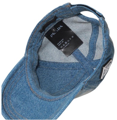 PRADA Denim Baseball Cap Green Unisex Couple Style 1HC274_12K1_F0V3N Purchase PRADA Denim Baseball Cap Green Unisex Couple Style 1HC274_12K1_F0V3N