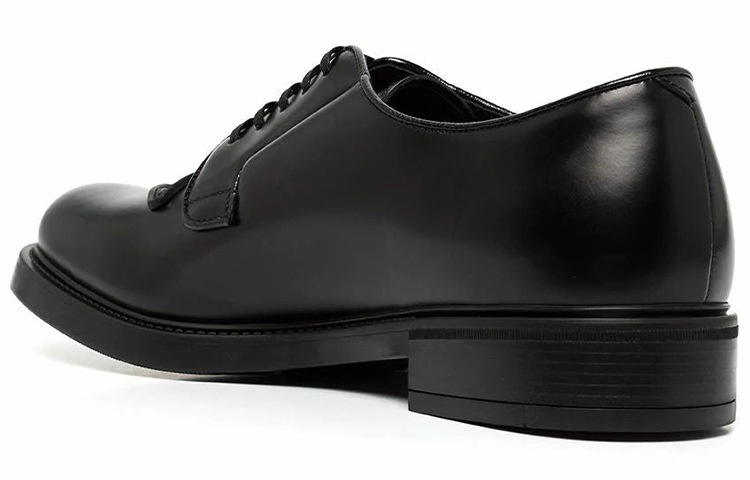 Lookbook PRADA 普拉達 春夏男士德比皮鞋 商務正裝鞋 黑色