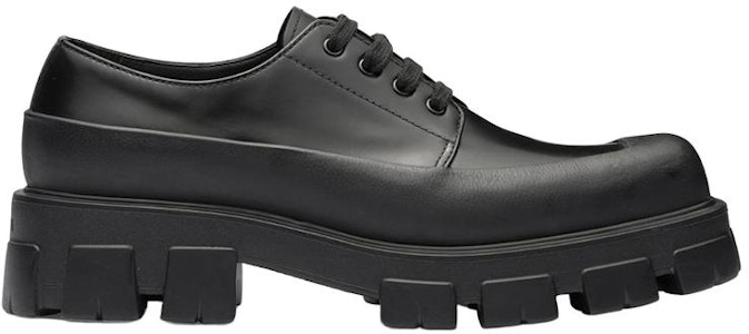 Zapatos Prada Derby 'Cuero de Terciopelo Negro' 2EG411_055_F0002_F_G001 Order Zapatos Prada Derby 'Cuero de Terciopelo Negro' 2EG411_055_F0002_F_G001