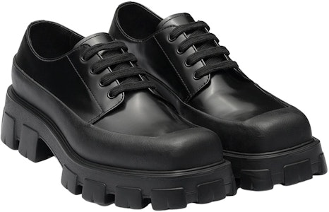 Zapatos Prada Derby 'Cuero de Terciopelo Negro' 2EG411_055_F0002_F_G001 Lookbook Zapatos Prada Derby 'Cuero de Terciopelo Negro' 2EG411_055_F0002_F_G001