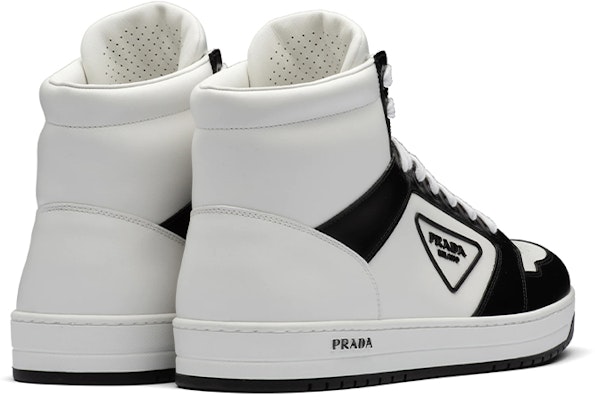 Prada District Kulit Sneaker Tinggi 'Putih Hitam' 2TE182_3LJ6_F0964 Lookbook Prada District Kulit Sneaker Tinggi 'Putih Hitam' 2TE182_3LJ6_F0964