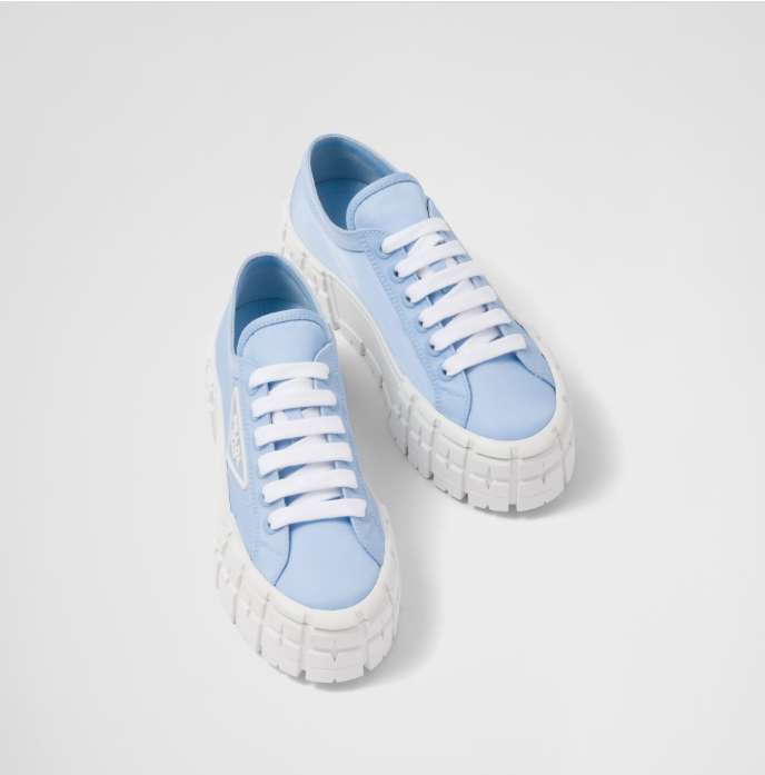 Prada Double Wheel Nylon Corduroy Sneakers 'Thick Sole'