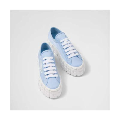 Prada Double Wheel Nylon Corduroy Sneakers 'Thick Sole'
