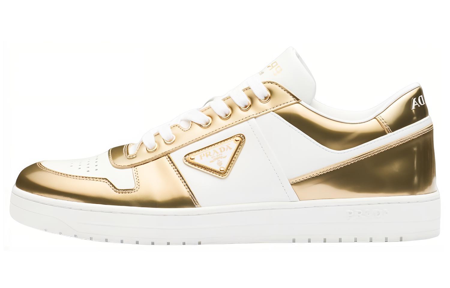 Prada Downtown 'Metallic Gold Logo Low-Top' 2EE364_3LL2_F056X