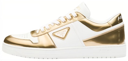 Prada Downtown 'Metallic Gold Logo Low-Top' 2EE364_3LL2_F056X Prada Downtown 'Metallic Gold Logo Low-Top' 2EE364_3LL2_F056X