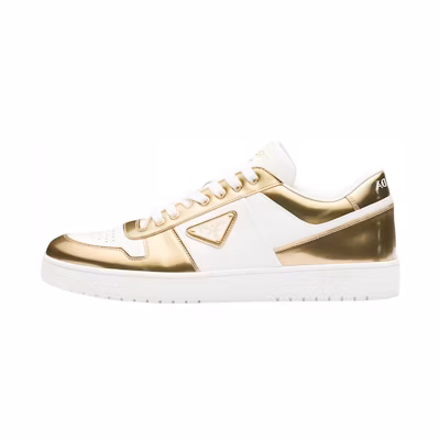 Prada Downtown 'Metallic Gold Logo Low-Top'