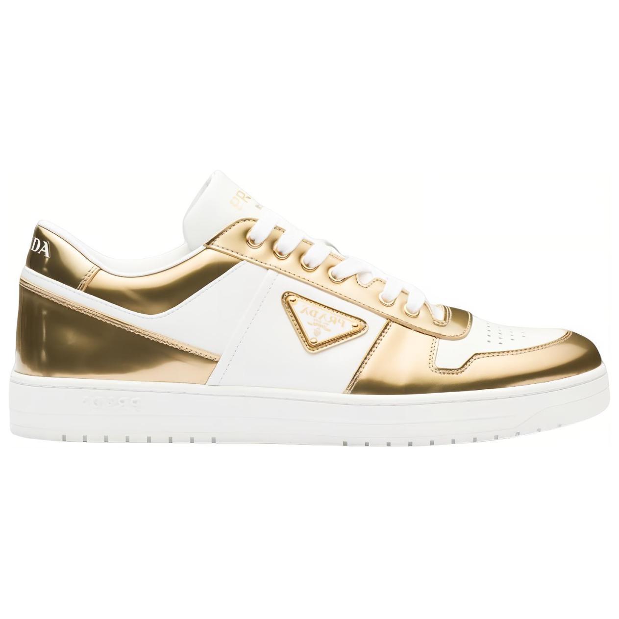 Order 프라다 다운타운 골드 로고 스니커즈 (Prada Downtown Gold Logo Sneakers) 2EE364_3LL2_F056X